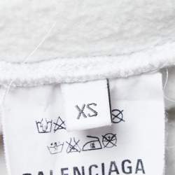 Pre Owned Balenciaga Grey Jersey Cotton Logo Print Sweatpants XS