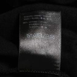 Pre Owned Balenciaga Black Logo Print T-Shirt M