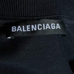 Pre Owned Balenciaga Black X Rated Printed Cotton Knit Oversized T-Shirt S
