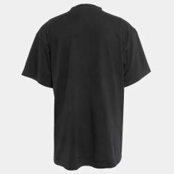 Pre Owned Balenciaga Black Cotton The Simpsons Printed T-Shirt One Size