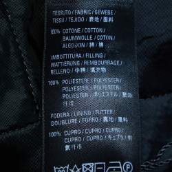 Pre Owned Balenciaga Charcoal Grey Printed Cotton Padded Shirt XL