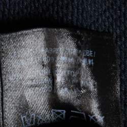 Pre Owned Balenciaga Black Logo Printed Cotton Knit Oversized Hoodie M