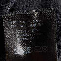 Pre Owned Balenciaga Black Sacre Coeur Printed Cotton Knit Hoodie XL