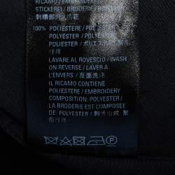 مملوكة مسبقًا Balenciaga Black Cotton Logo Embroidered Pocket Detail Short Sleeve Shirt L