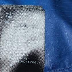 Balenciaga Navy Blue Logo Printed Synthetic Windbreaker Jacket S