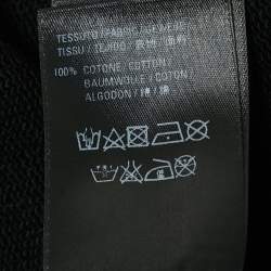 Pre Owned Balenciaga Black Logo Print Cotton Hoodie XS