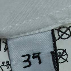 Pre Owned Balenciaga White All-Over Logo Printed Cotton Button Down Shirt M