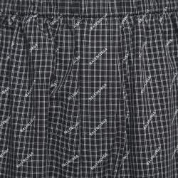 Balenciaga Black Checked Logo Print Cotton Elasticated Waist Pants L