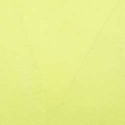 Pre Owned Balenciaga Neon Yellow Cotton Half Sleeve T-Shirt L