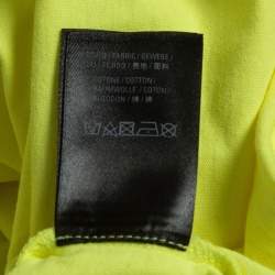 Pre Owned Balenciaga Neon Yellow Cotton Half Sleeve T-Shirt L