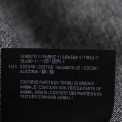 Balenciaga Grey Washed Denim Button Front Ripped Cuff Shirt L
