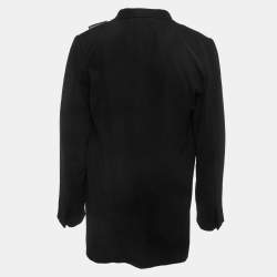 Balenciaga Black Technical 80's Shoulder Tailored Jacket L