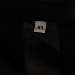 Balenciaga Black Technical 80's Shoulder Tailored Jacket L