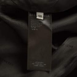 Balenciaga Black Technical 80's Shoulder Tailored Jacket L