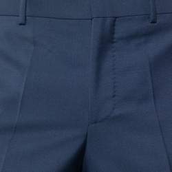 Balenciaga Navy Blue Wool Tailored Trousers M
