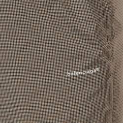 Balenciaga Navy Blue/Tan Checked Nylon Drawstring Shorts M