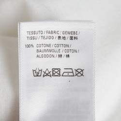 Pre Owned Balenciaga White Pixel Logo Print Half Sleeve T-Shirt M