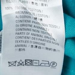 Pre Owned Balenciaga Teal Green Cotton Oversized Shirt XS