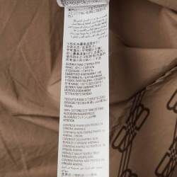 مملوكة مسبقًا Balenciaga Brown Monogram Print Cotton Oversized Shirt M