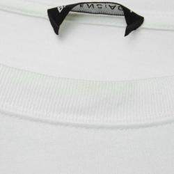 Pre Owned Balenciaga White Printed Cotton Oversized T-Shirt S