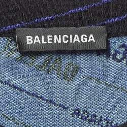 Balenciaga Black Logo Intarsia Wool Sweater M