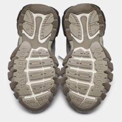 Balenciaga Grey Faux Leather Track Sneakers Size 43