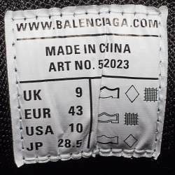 Balenciaga Grey Faux Leather Track Sneakers Size 43