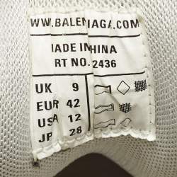 مملوكة مسبقًا Balenciaga Grey/White Faux Leather and Mesh Sneakers Size 42