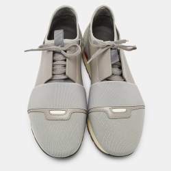Balenciaga Multicolor Leather and Mesh Race Runner Low Top Sneakers Size 42