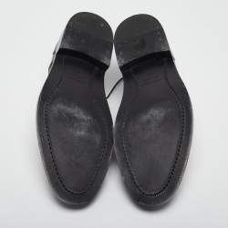 Pre Owned Balenciaga Black Leather Lace Up Derby Size 42