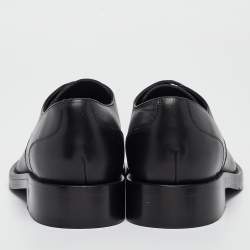 Pre Owned Balenciaga Black Leather Lace Up Derby Size 42