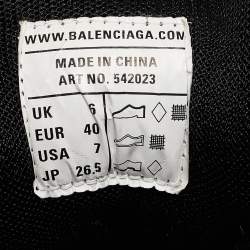 Pre Owned Balenciaga Black Faux Leather Track Sneakers Size 40