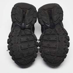 Pre Owned Balenciaga Black Faux Leather Track Sneakers Size 40
