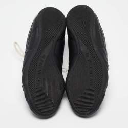 مملوكة مسبقًا حذاء رياضي بالنسياغا زين جلد أبيض/أسود بعنق منخفض مقاس 40