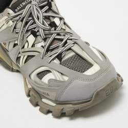 Balenciaga Multicolor Faux Leather and Mesh Track Lace Up Sneakers Size 45