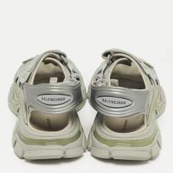 Balenciaga Grey Rubber Track Sandals Size 43