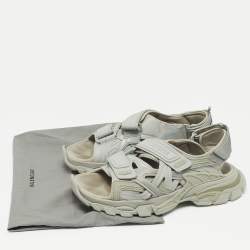 Balenciaga Grey Rubber Track Sandals Size 43