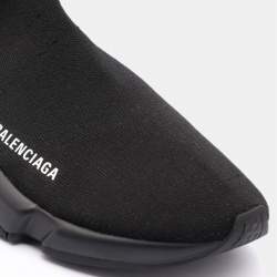 Pre Owned Balenciaga Black Knit Fabric Speed 2.0 Sock Sneakers Size 41