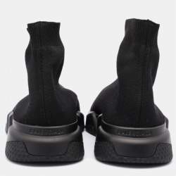 Pre Owned Balenciaga Black Knit Fabric Speed 2.0 Sock Sneakers Size 41