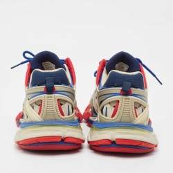 Pre Owned Balenciaga Multicolor Faux Leather and Mesh Track 2 Sneakers Size 44