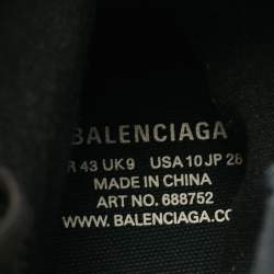 Balenciaga Black Canvas High Top Sneakers Size 43
