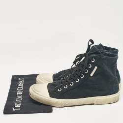 Balenciaga Black Canvas High Top Sneakers Size 43