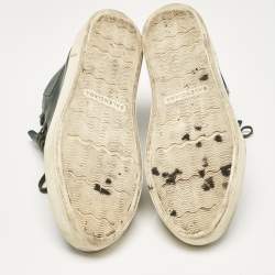 Balenciaga Green Leather Lace Up Sneakers Size 45