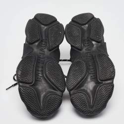 Balenciaga Black Nubuck Triple S Lace Up Sneakers Size 39