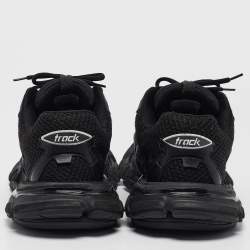 Pre Owned Balenciaga Black Faux Leather and Mesh Track 3 Sneakers Size 42