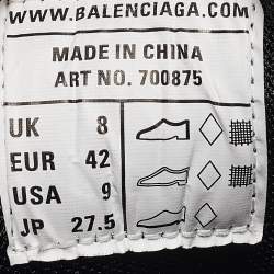 Pre Owned Balenciaga Black Faux Leather and Mesh Track 3 Sneakers Size 42