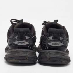 Balenciaga Black Fabric and Mesh Track Sneakers Size 39