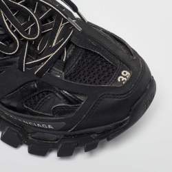 Balenciaga Black Fabric and Mesh Track Sneakers Size 39