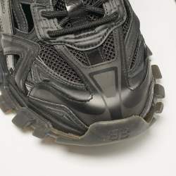 Balenciaga Black Faux Leather and Mesh Track 2 Sneakers Size 42