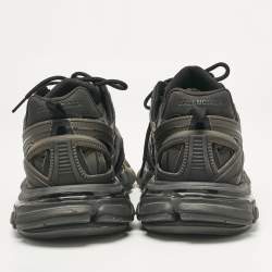 Balenciaga Black Faux Leather and Mesh Track 2 Sneakers Size 42
